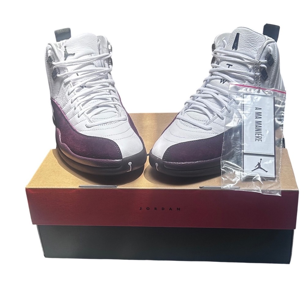 Air Jordan 12 Retro SP‎ A Ma Maniere White Burgundy Crush DV6989-100 Mens 8